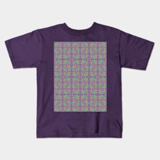 green/purple fish pattern Kids T-Shirt